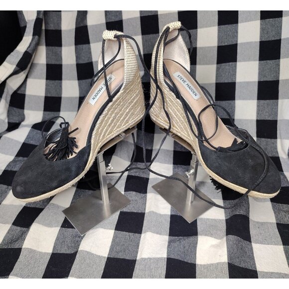 Steve Madden Bestow Suede Espadrille Sandals Size 8.5 Y29 - Picture 2 of 6